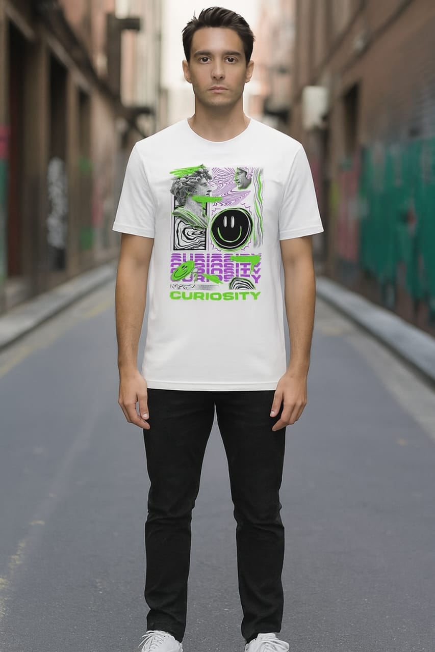 Printed Oversized T-shirt White