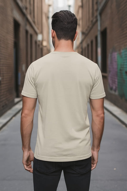 Printed Oversized T-shirt Beige