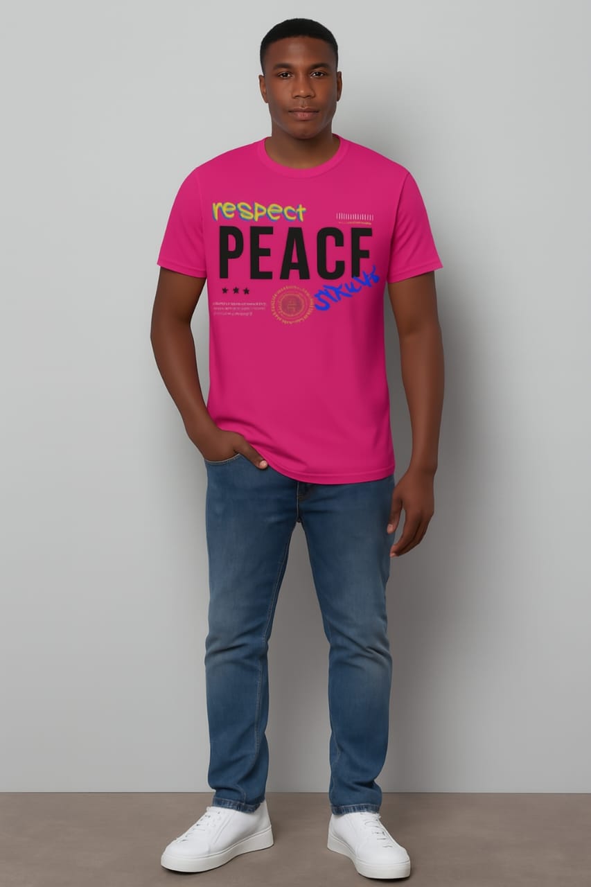 Printed Oversized T-shirt Pink