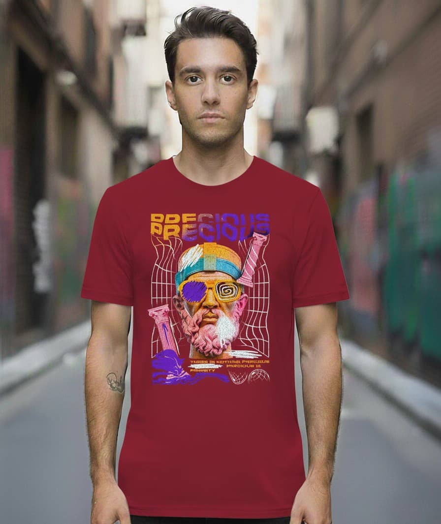 Printed Oversized T-shirt Red