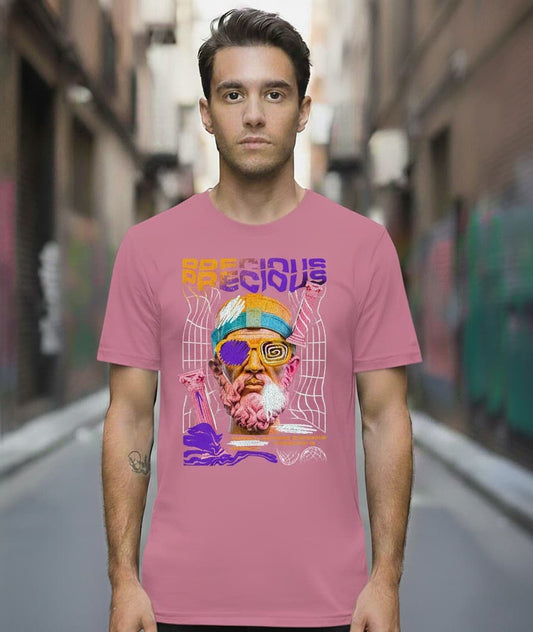 Printed Oversized T-shirt Pink