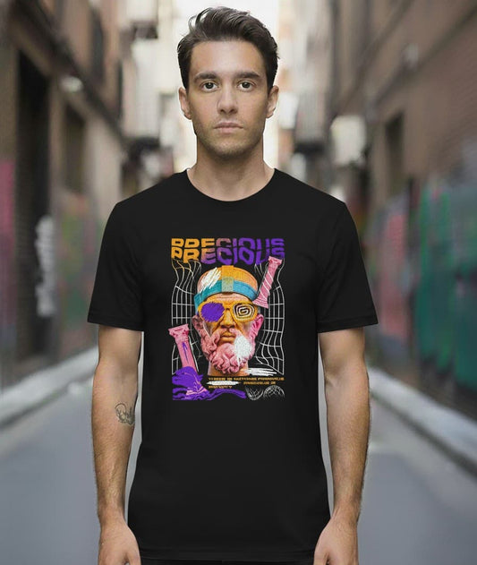 Printed Oversized T-shirt Black