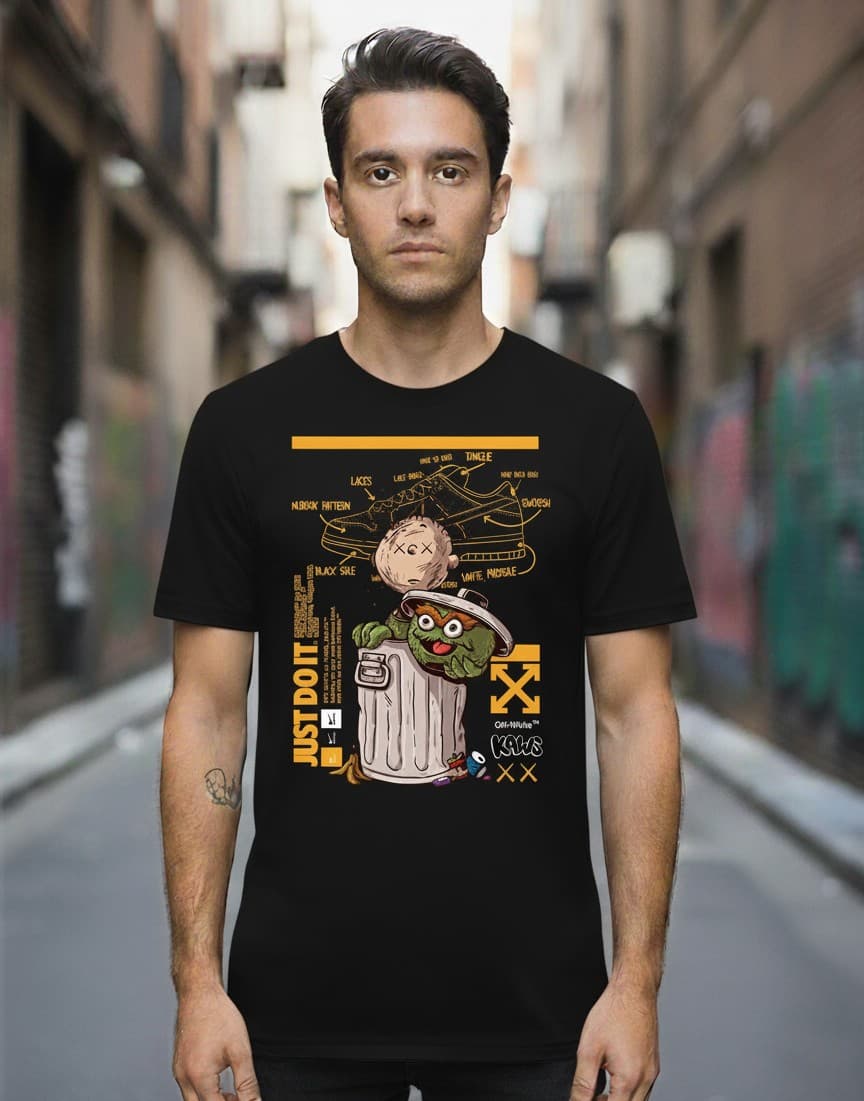 Printed Oversized T-shirt Black