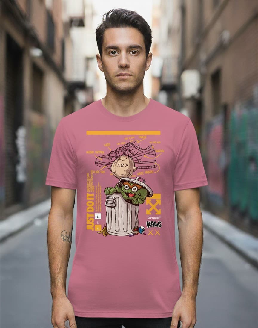 Printed Oversized T-shirt Pink