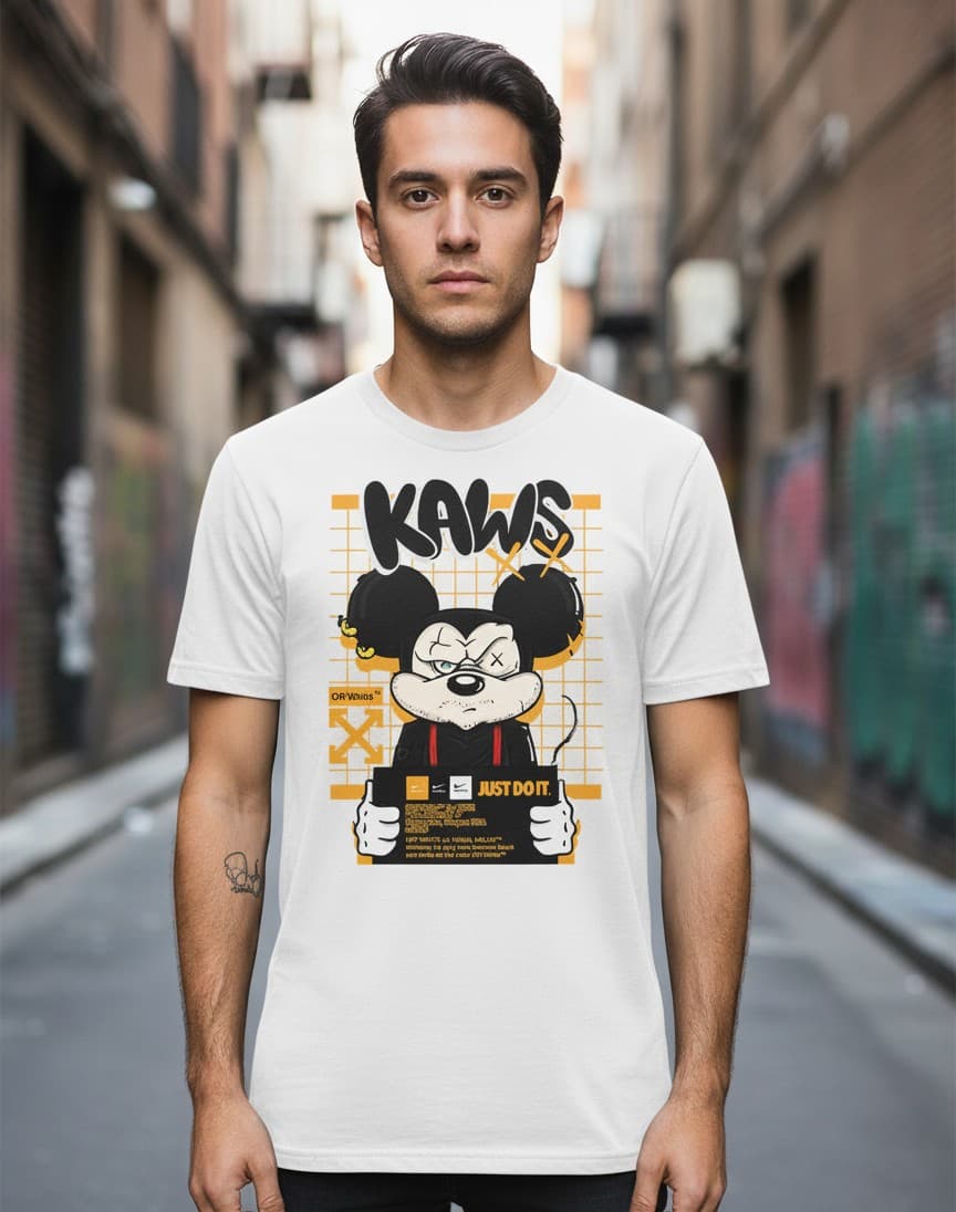 Printed Oversized T-shirt White