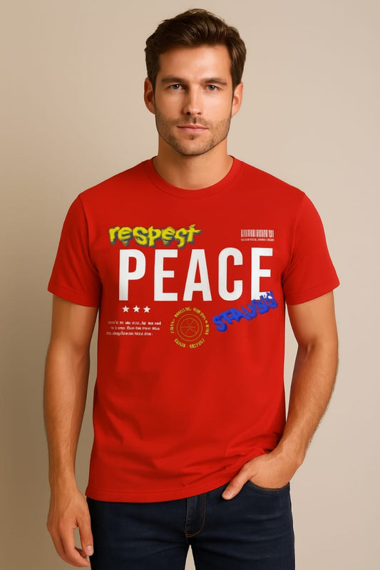 Printed Oversized T-shirt Red