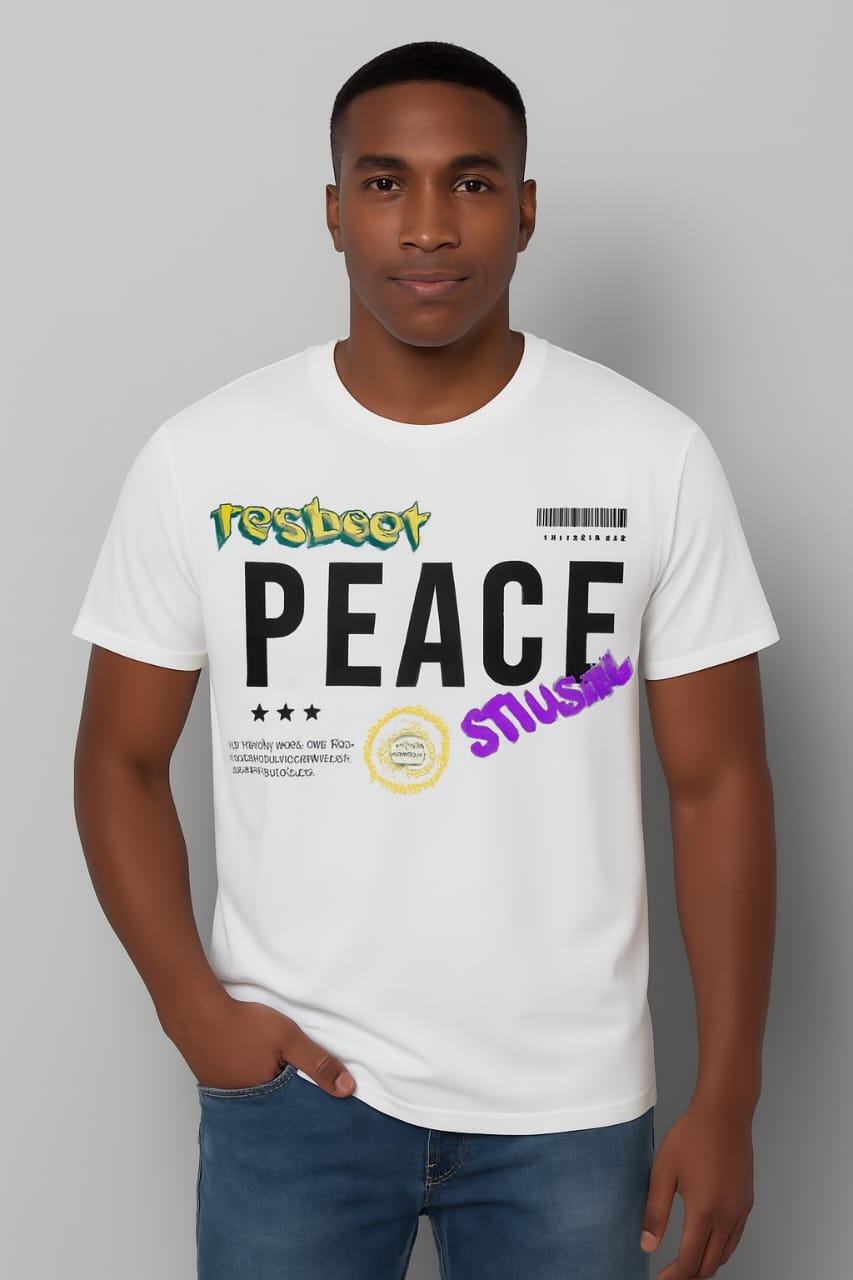 Printed Oversized T-shirt White