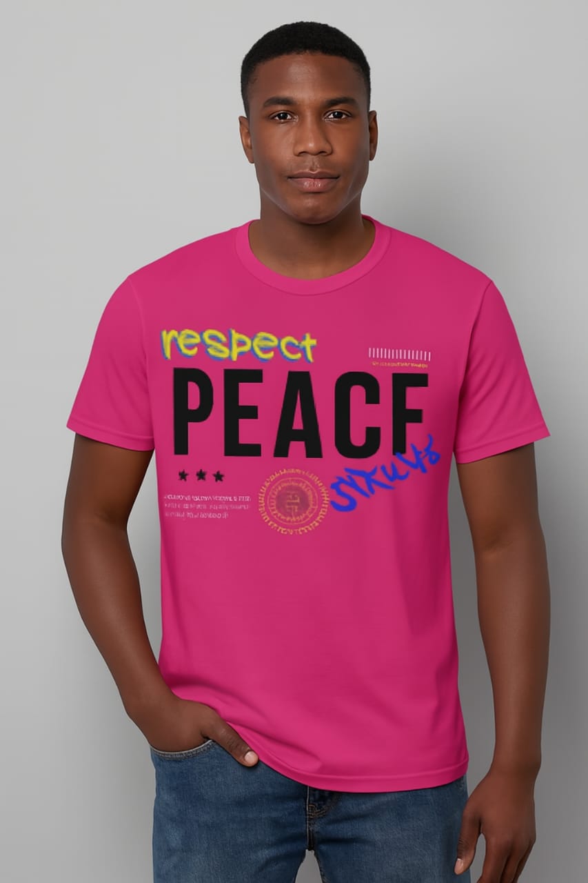 Printed Oversized T-shirt  Pink