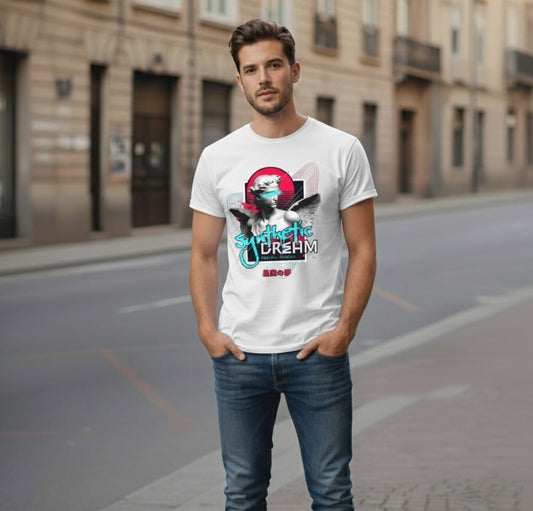 Printed t-shirt half sleeve regular fit white