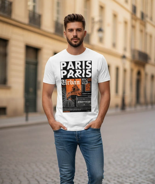 Printed t-shirt half sleeve regular fit white