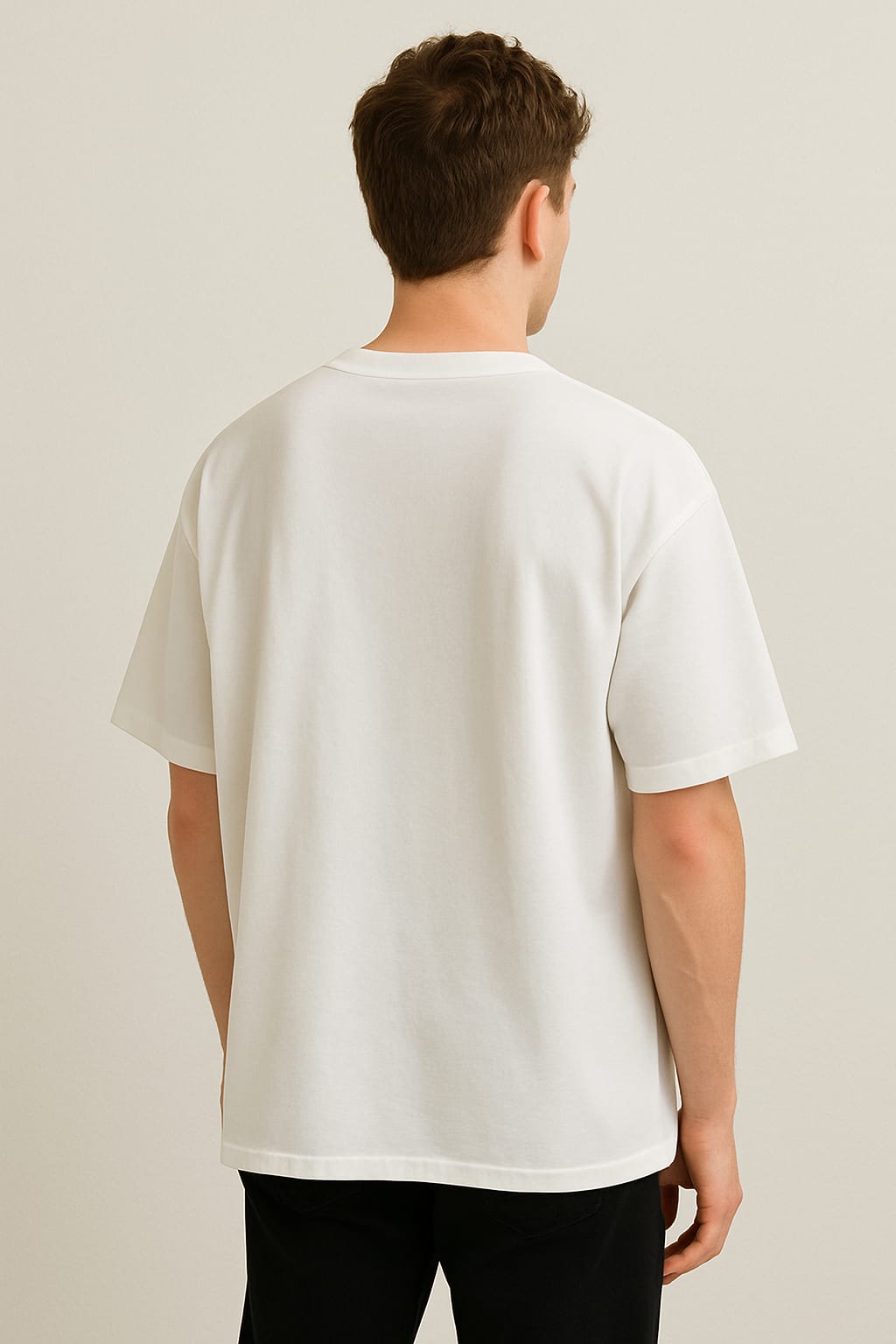 Plain T-shirt half sleeve Regular fit white