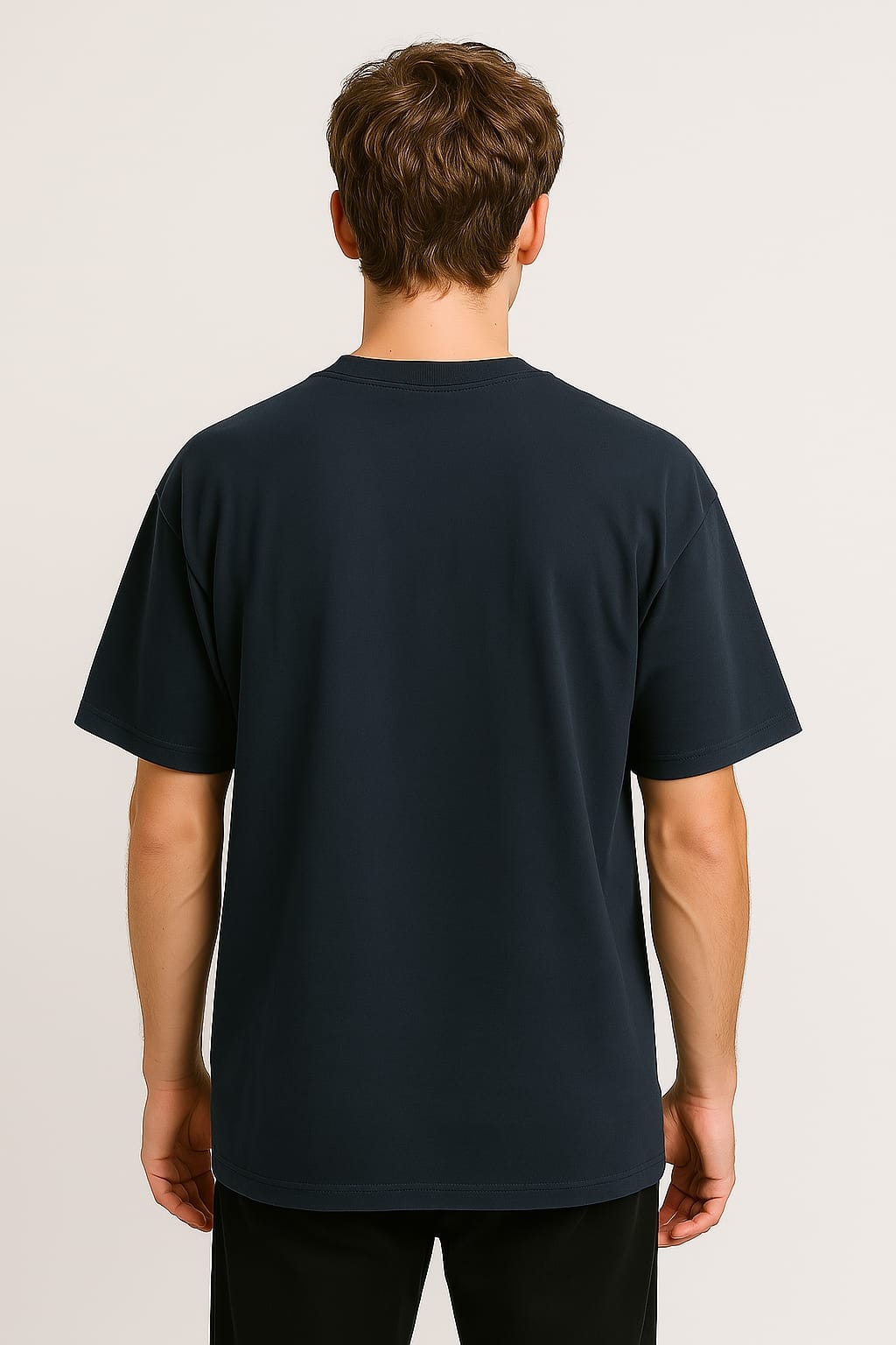 Plain T-shirt half sleeve Regular fit dark blue