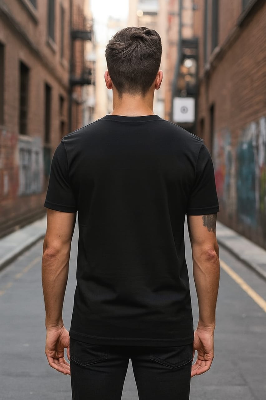 Printed Oversized T-shirt black