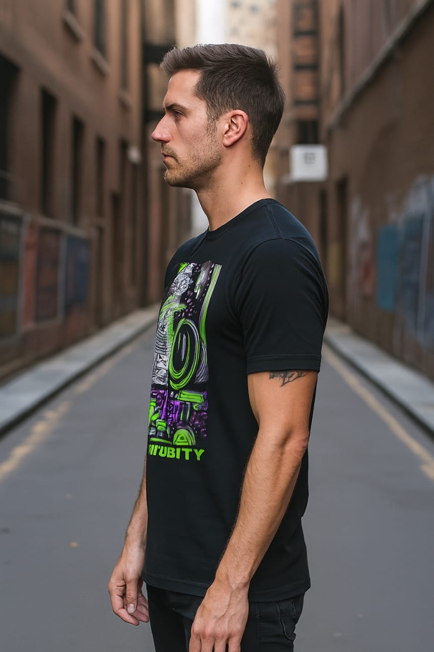 Printed Oversized T-shirt black