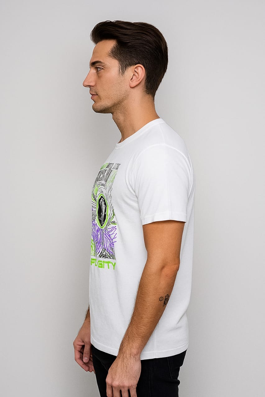 Printed Oversized T-shirt White