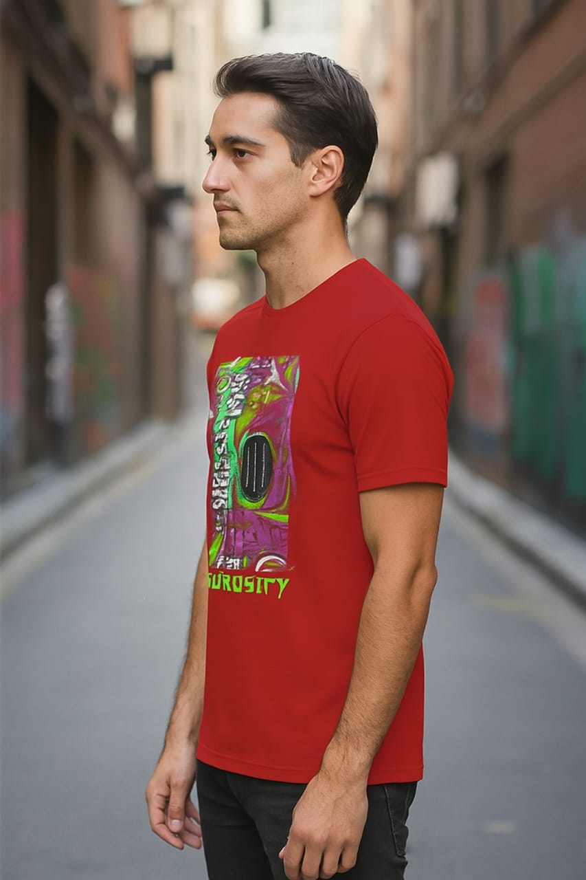 Printed Oversized T-shirt Red