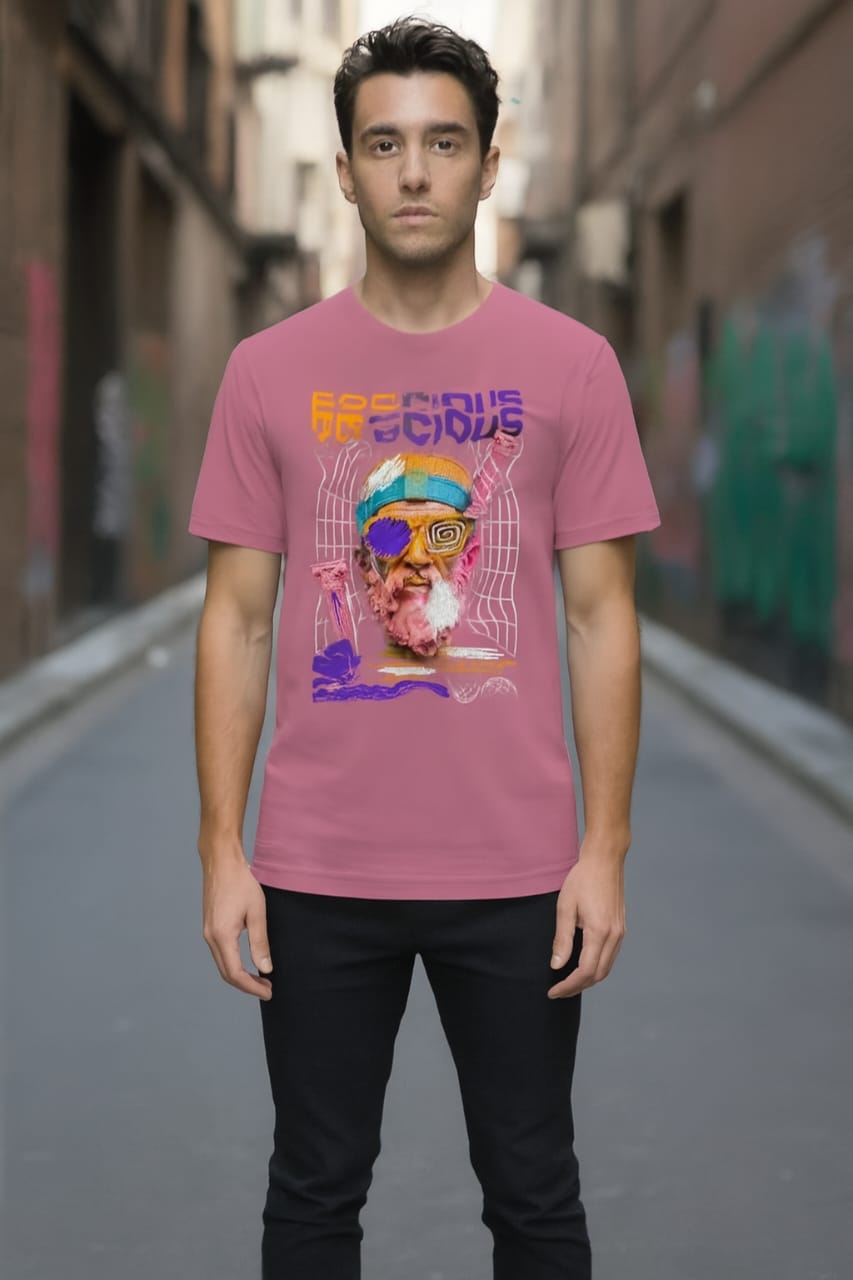 Printed Oversized T-shirt Pink