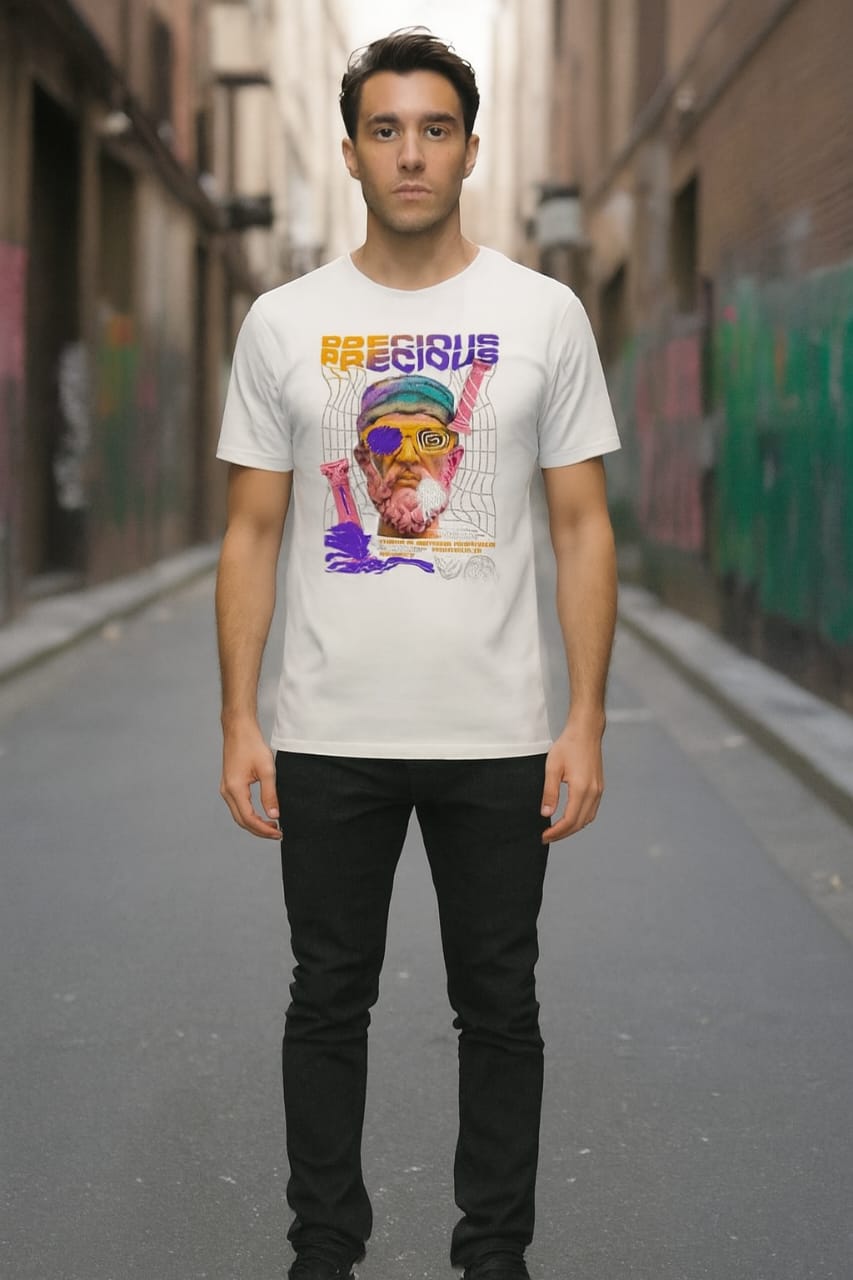 Printed Oversized T-shirt White