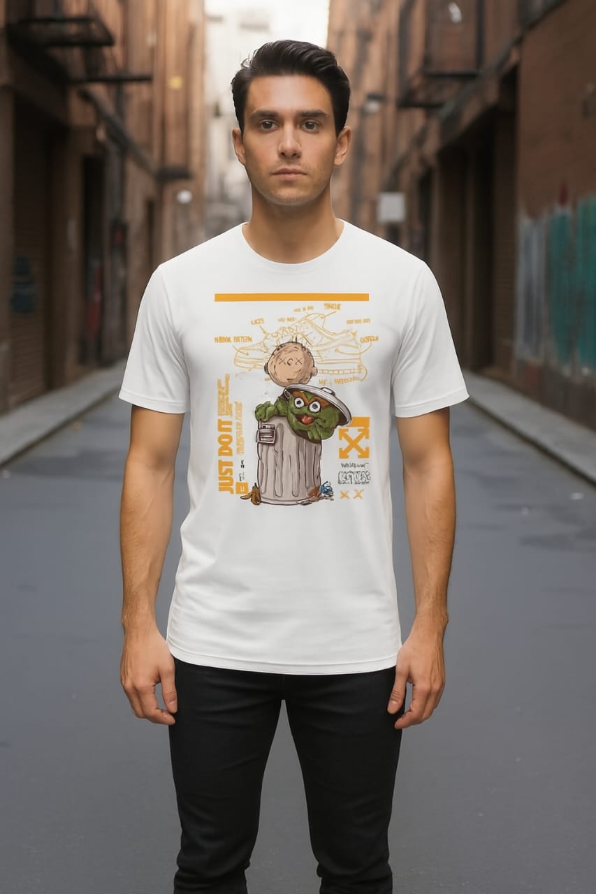 Printed Oversized T-shirt White