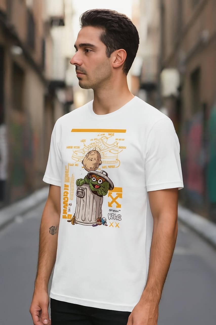 Printed Oversized T-shirt White