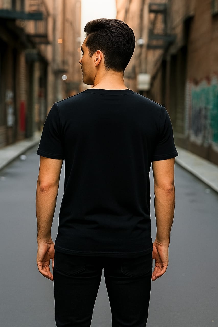 Printed Oversized T-shirt Black