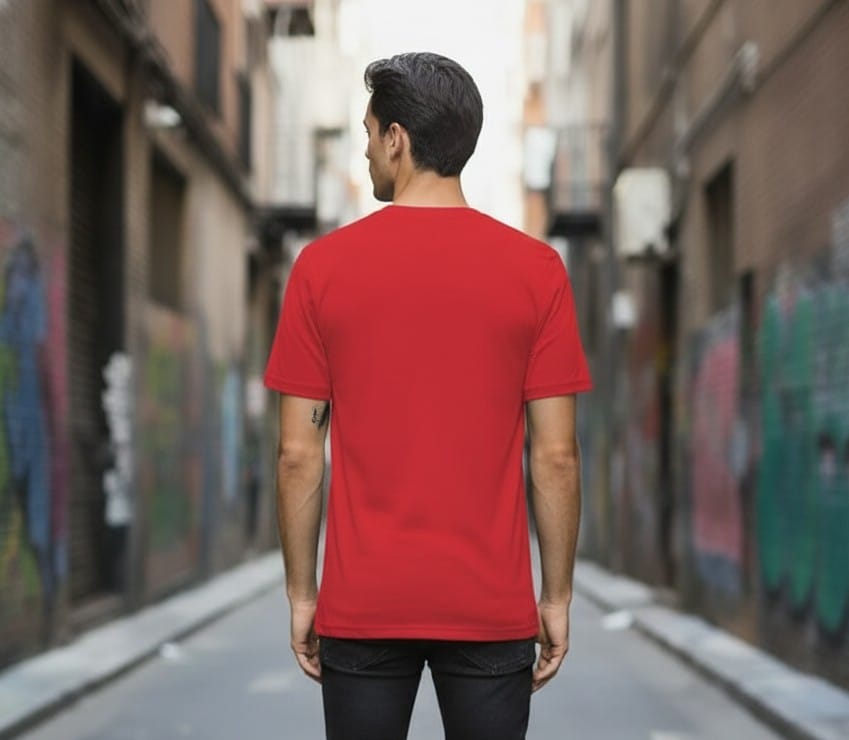 Printed Oversized T-shirt Red