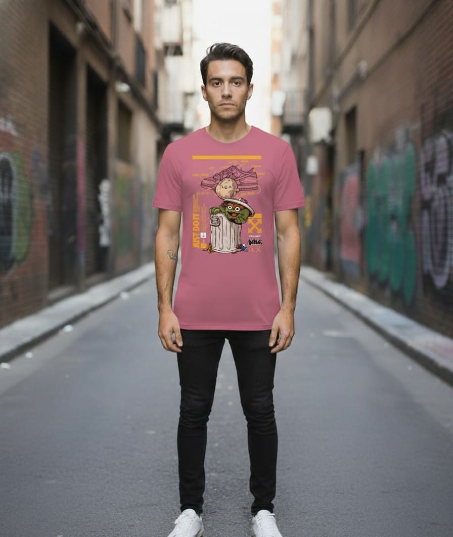 Printed Oversized T-shirt Pink