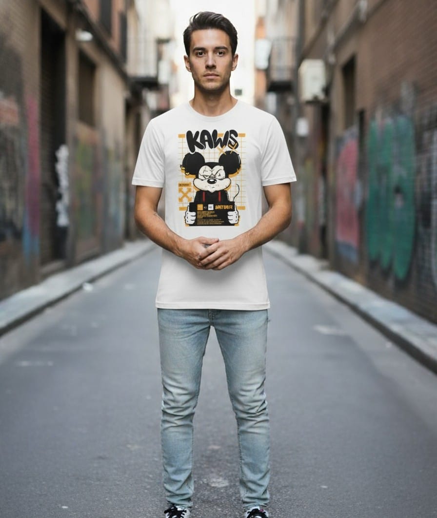 Printed Oversized T-shirt White