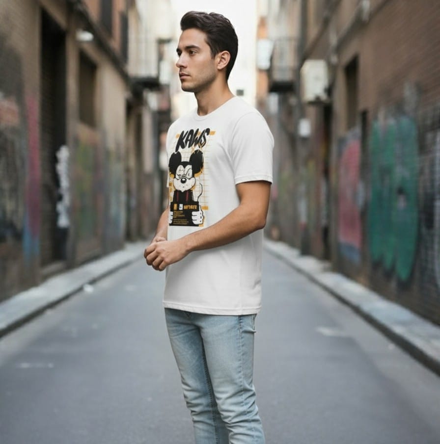 Printed Oversized T-shirt White