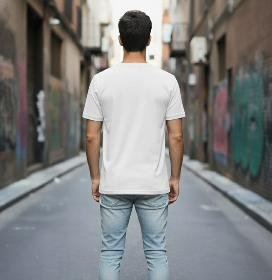 Printed Oversized T-shirt White