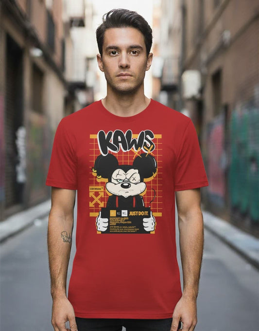 Printed Oversized T-shirt Red