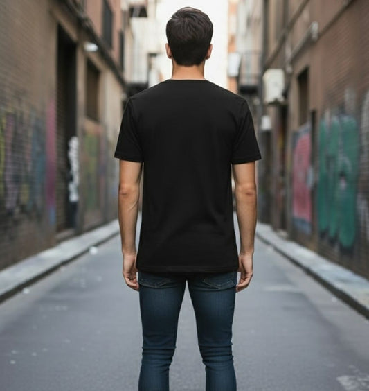 Printed Oversized T-shirt Black