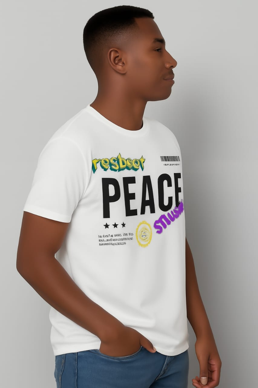 Printed Oversized T-shirt White