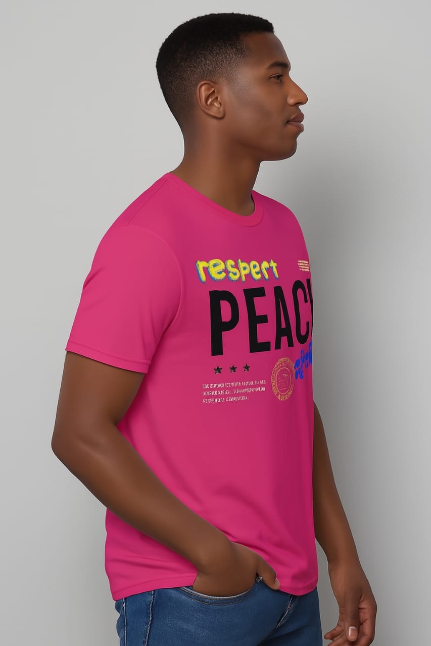 Printed Oversized T-shirt  Pink