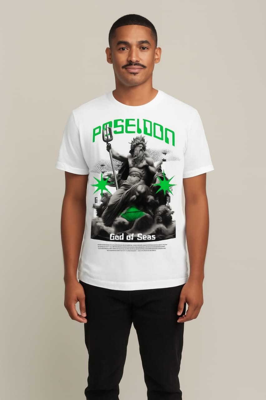 Printed  t-shirt half sleeve regular fit white