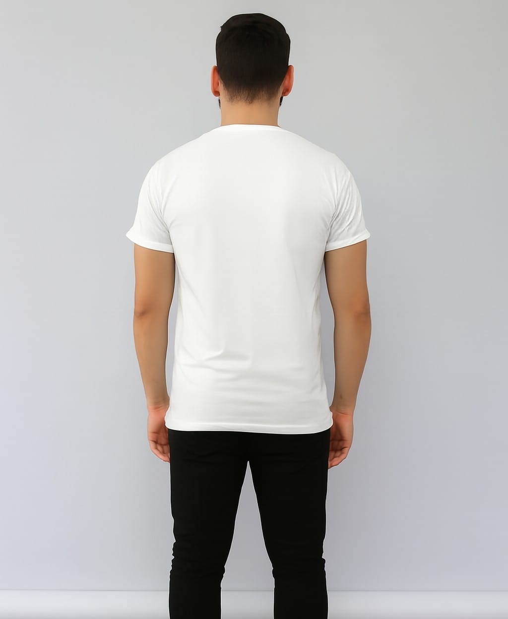 Printed t-shirt half sleeve regular fit white